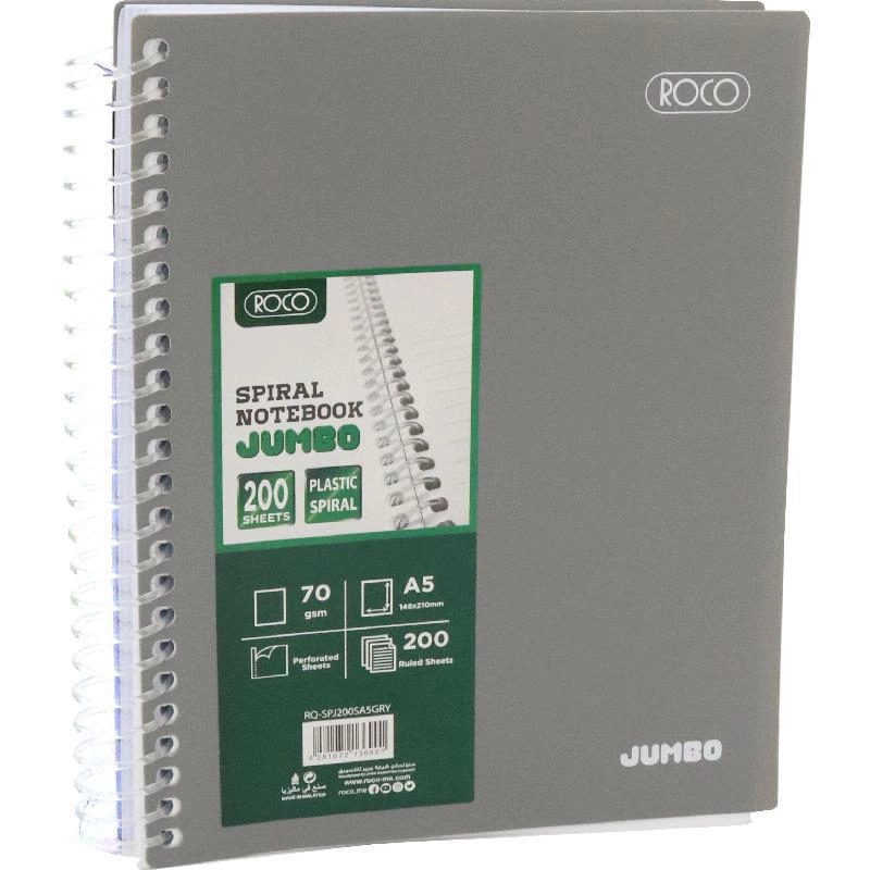 Jumbo Notebook A5 Spiral - Lined 200 Sheets