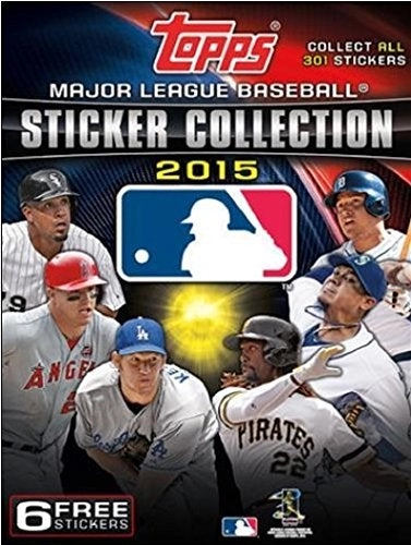Topps 2015 MLB Baseball Hobby Card Collectors Stickers Album - 6pcs