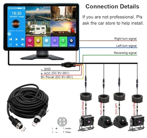 Panoramic AR surround view navigation integrated machine - 10.1"