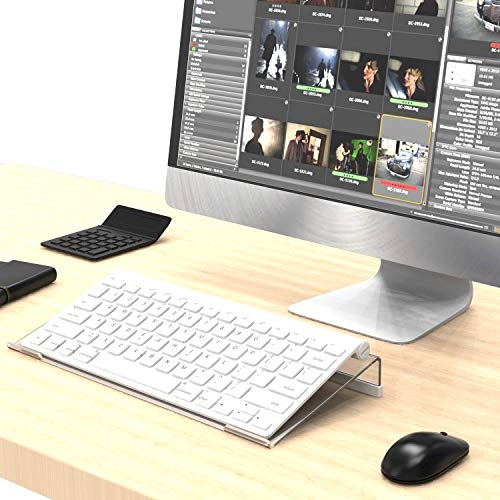 Acrylic Tilted Computer Keyboard Stand