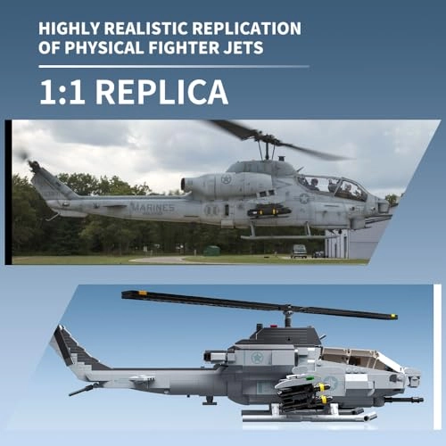 AH-1W Super Cobra (M8024) - 958 Pcs 1:35 Helicopter Building Kit