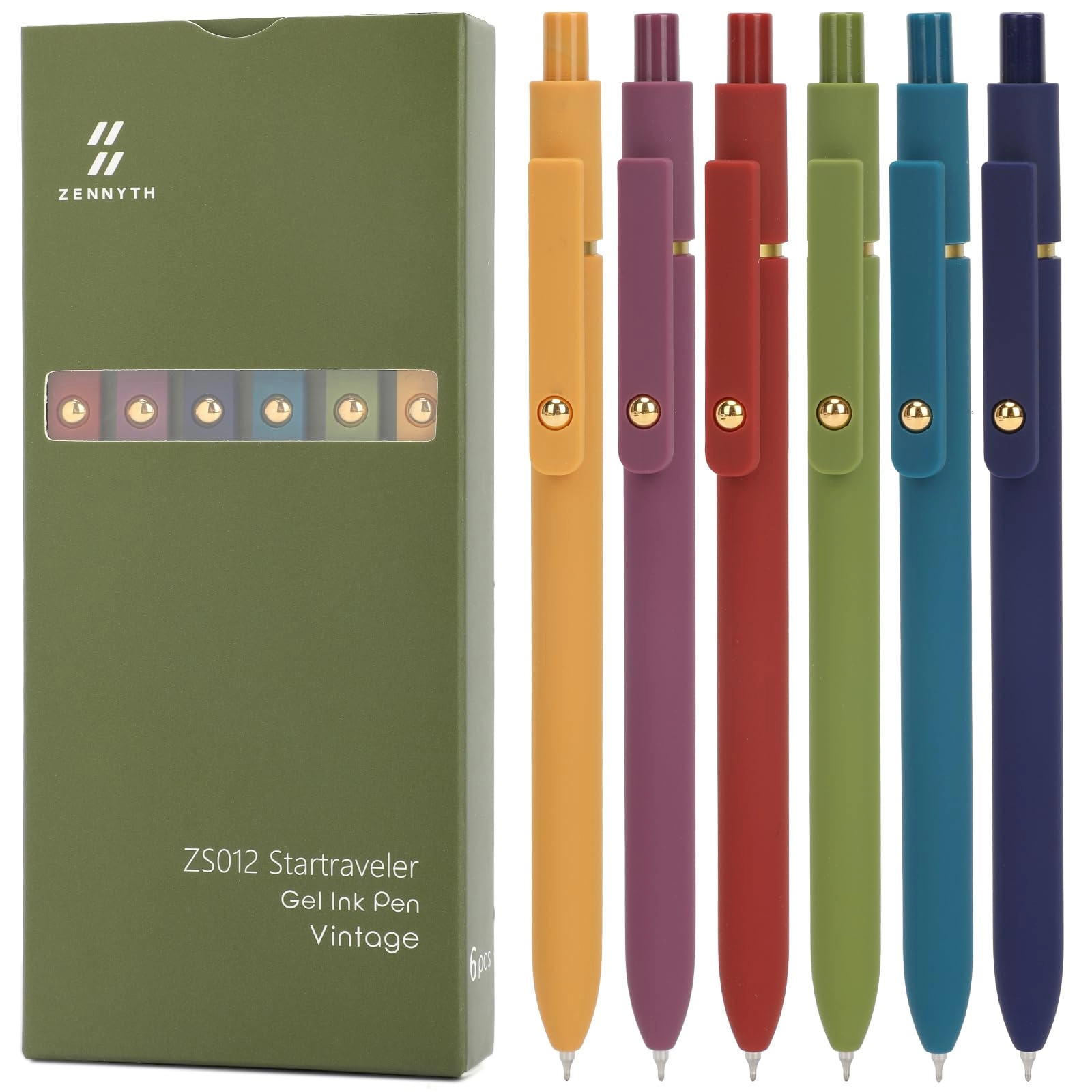 Gel Pens - 6 Pcs 0.5mm