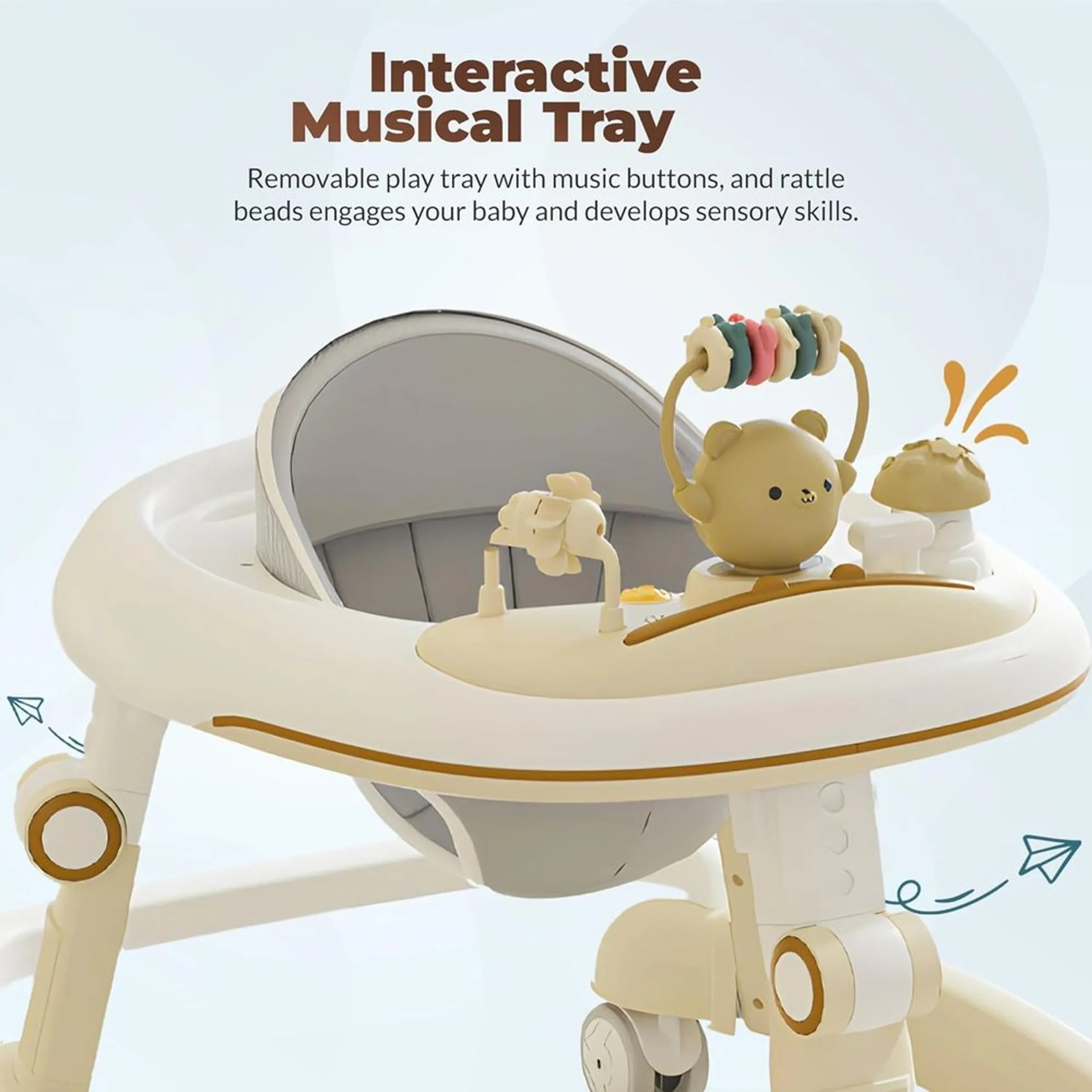 Petalia Pro - 2-in-1 Baby Walker 5-Level Adjustable Height