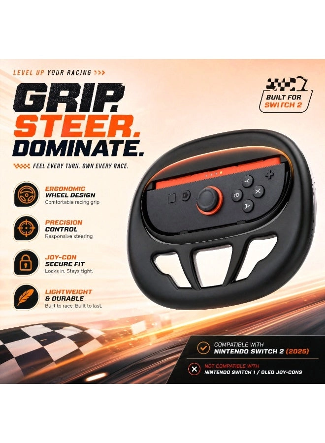 Steering Wheel Racing Wheel - Switch 2/Joy-Con