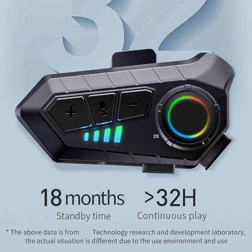 Motorcycle Helmet Bluetooth Headset - Bluetooth 5.3 IPX6 32H