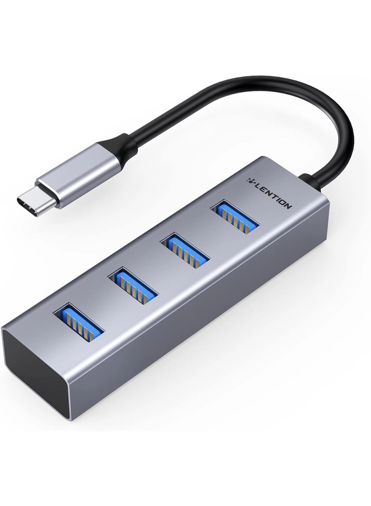 USB C Hub - 4 USB 3.0 Ports Space Gray
