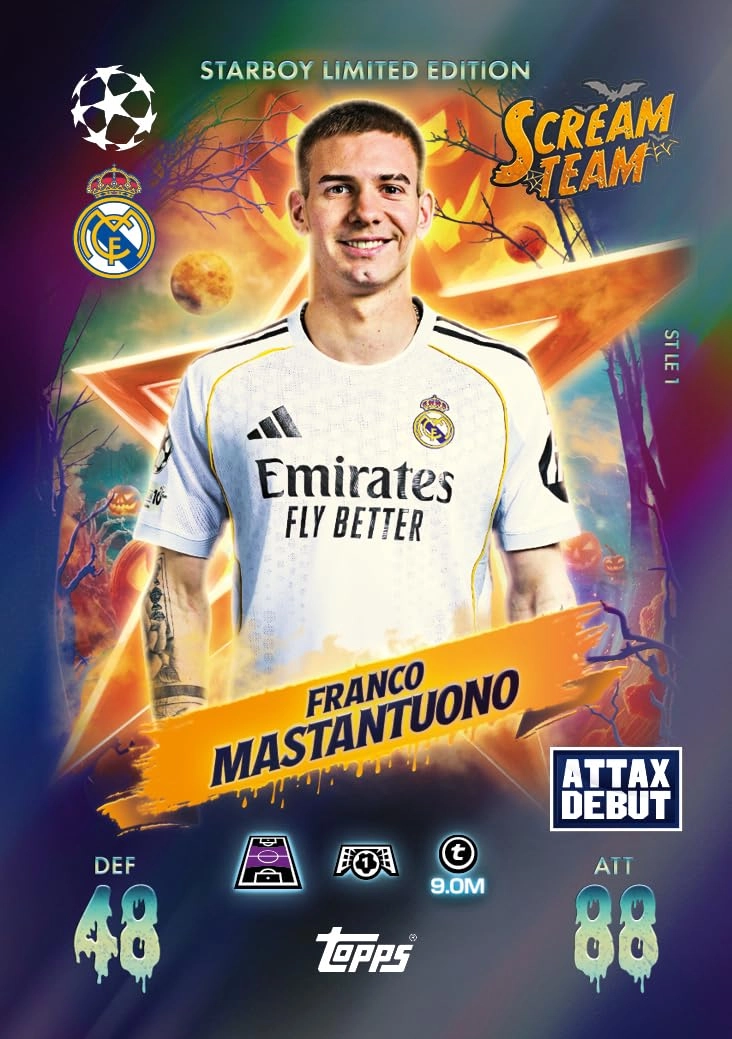 UEFA Champions League Match Attax Update Collection 2025 - Scream Team Pack #1 63pcs