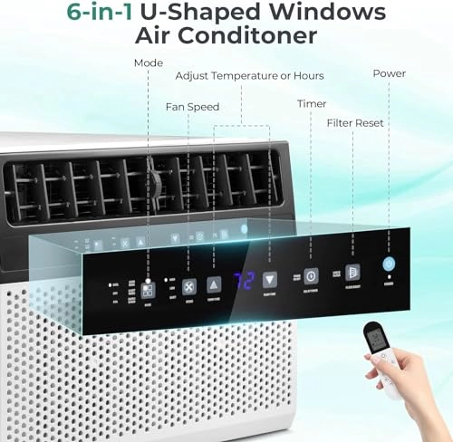 U-Shaped Window Air Conditioner - 10,000 BTU