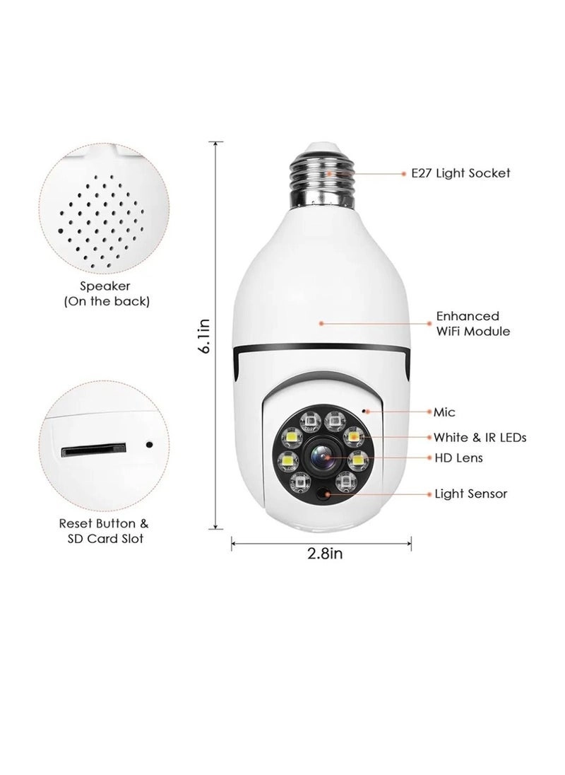 WiFi Bulb Camera 1080p Pack