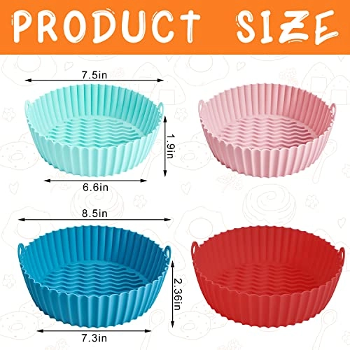 Air Fryer Silicone Liners - Silicone 4 Pcs