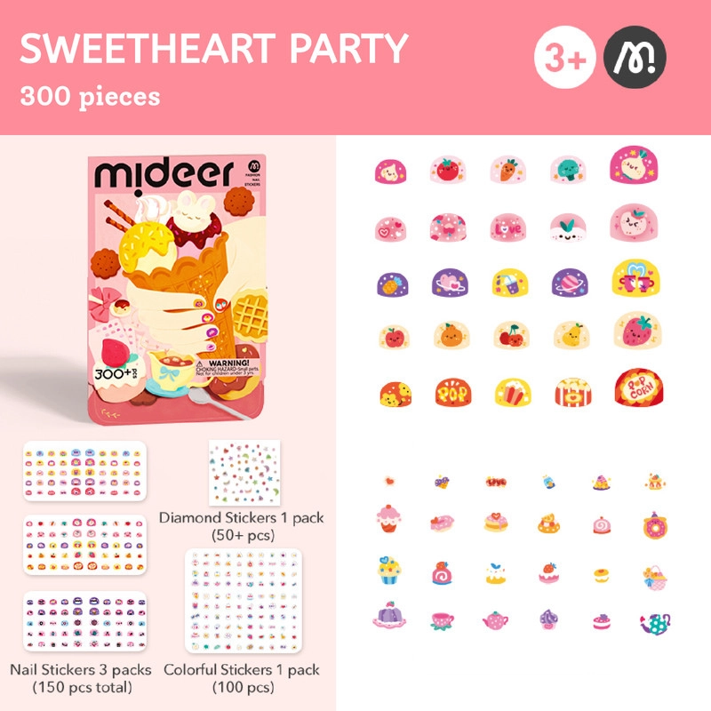 Nail Stickers - 300 Pcs Dessert Party