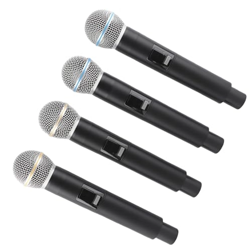 Cordless Handheld Dynamic Mic - 4 x Microphones VHF Band 4