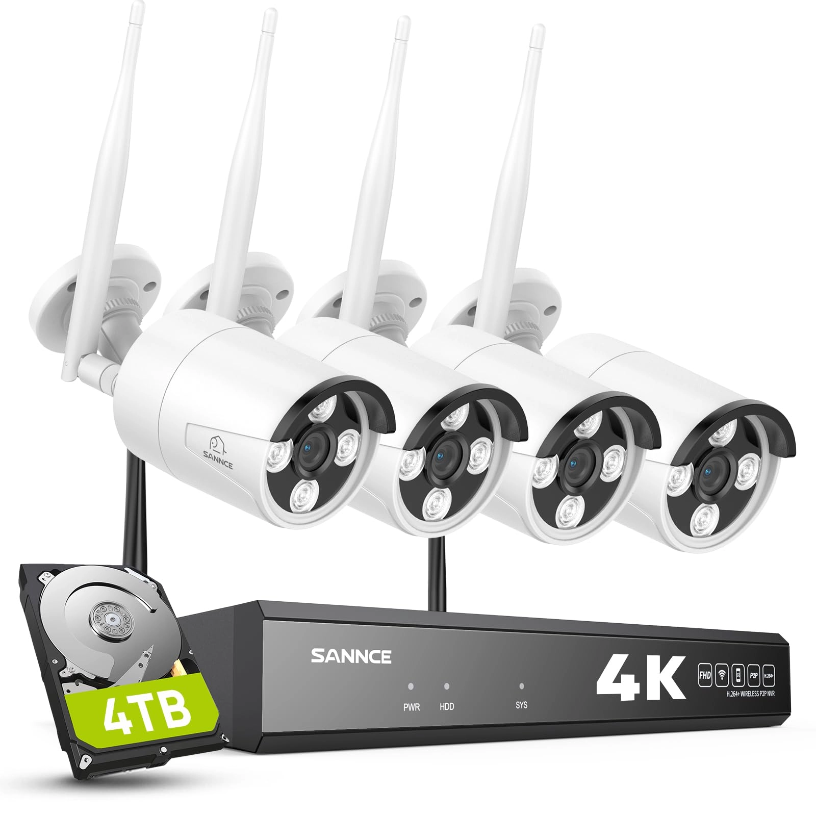 SANNCE NVR Wireless Security Camera System - 16 channels