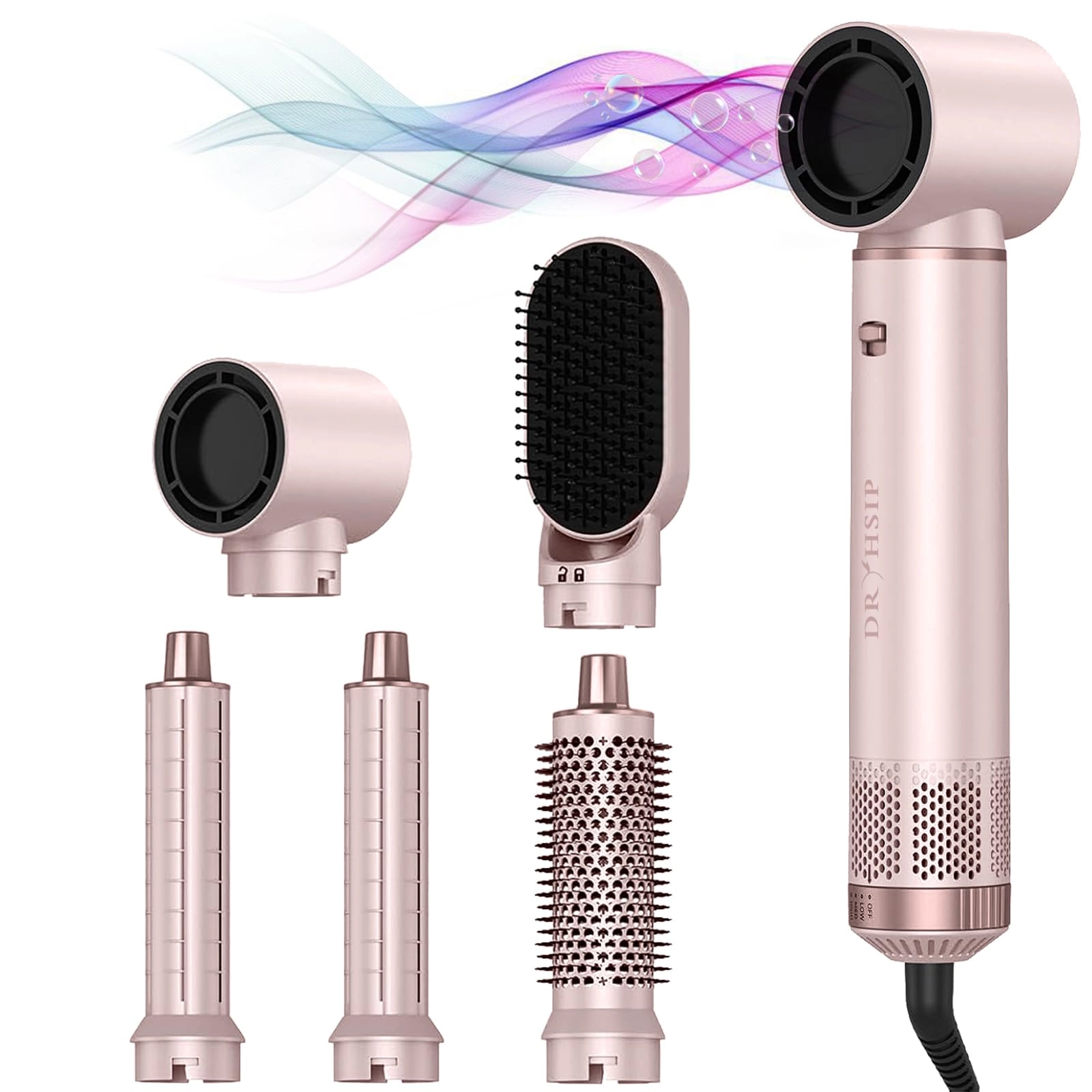 avenho 5 in 1 Hot Air Brush - 800W Rosy