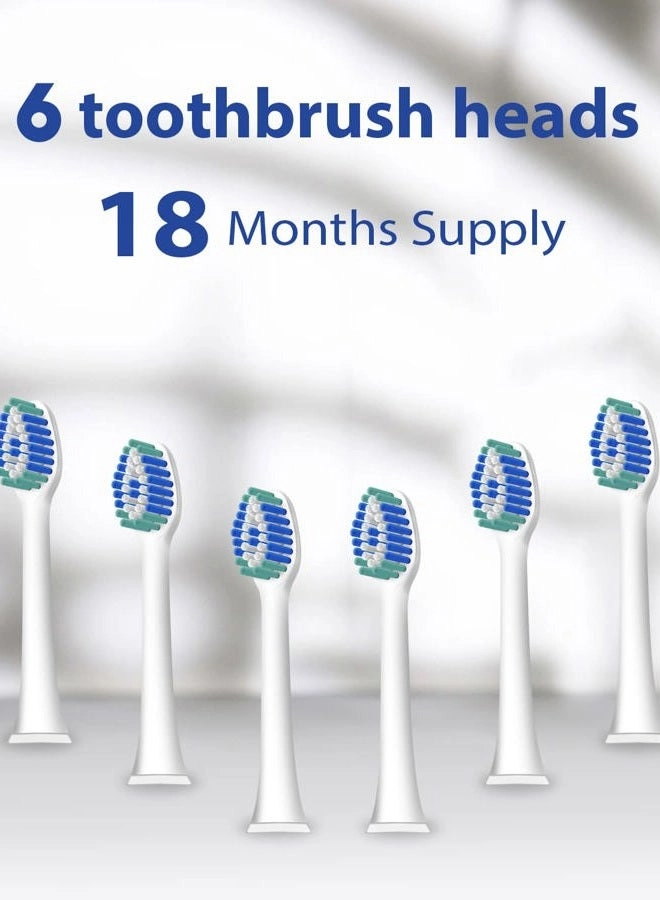 Electric Toothbrush Replacement Heads - 6 Packs Black