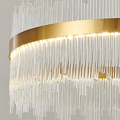Semi Flush LED - Titanium gold three-color light 60cm
