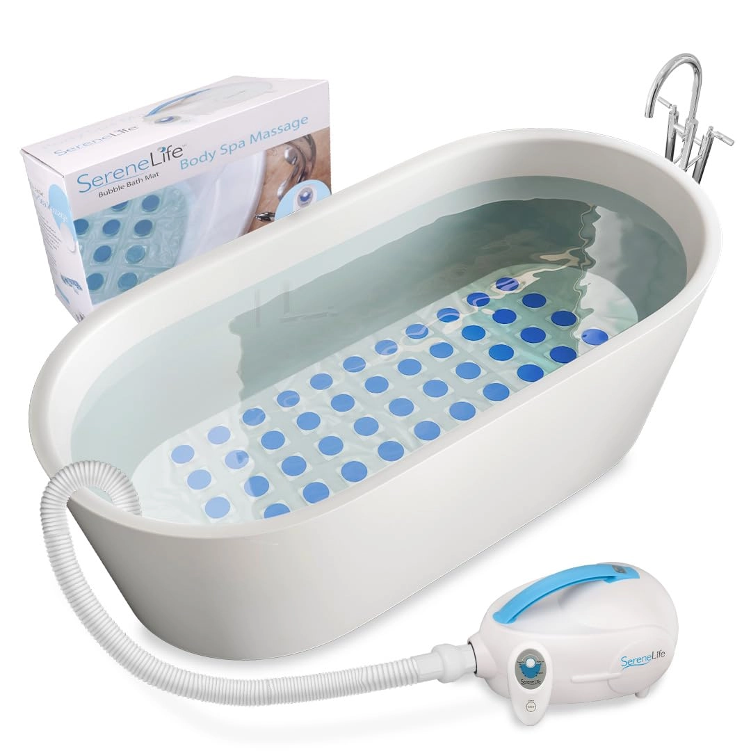 SereneLife Portable Spa Bubble Bath Massager - Thermal Spa Remote Control