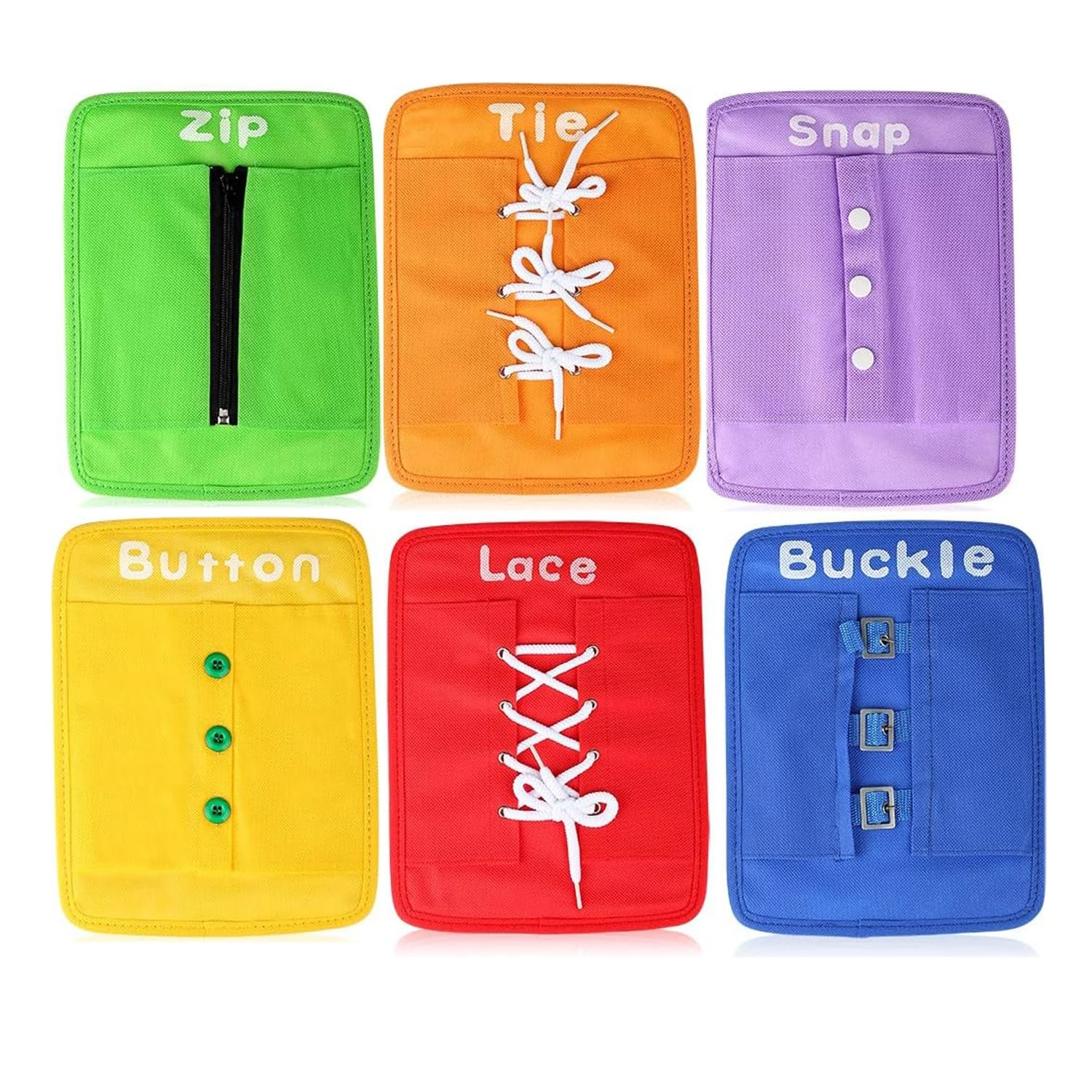 Yanhan Education Basic Life Skills Dressing Board - 3 years+ 6 pieces