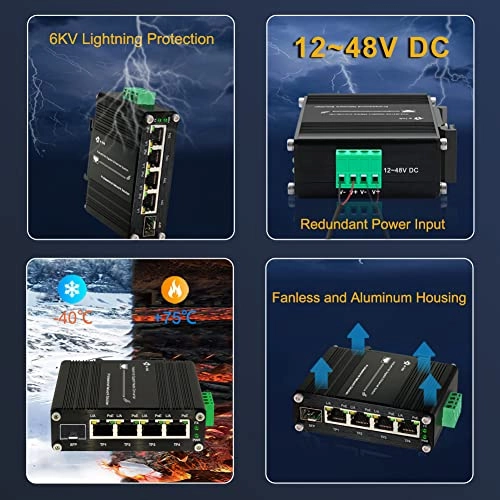 4 RJ45+1 SFP PoE Switch 5-ports