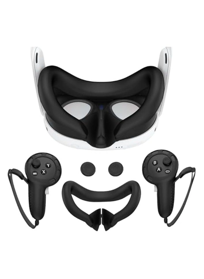 PROMASS Protective Cover for Quest 3 - Silicone Black Set