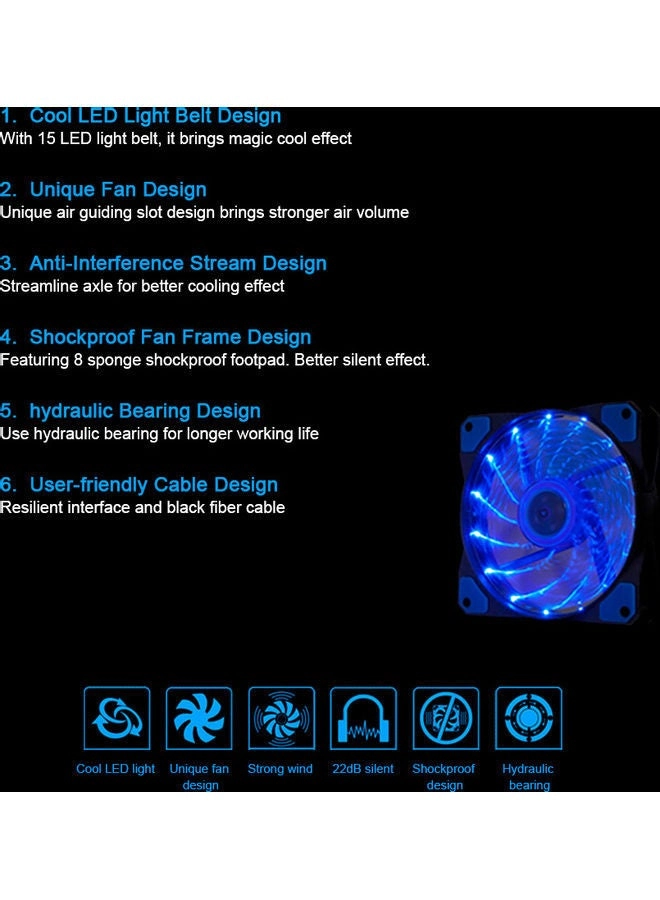 CPU LED Water Cooling Cooler - 80x80mm