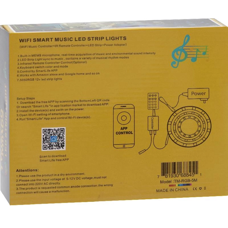 RGB Smart LED Strip Light - 5.00 m