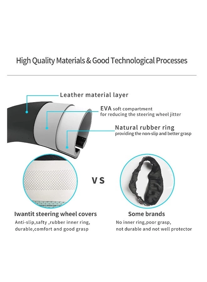 Steering Wheel Cover - Universal Fit 14.5 15 inches Fruit Green