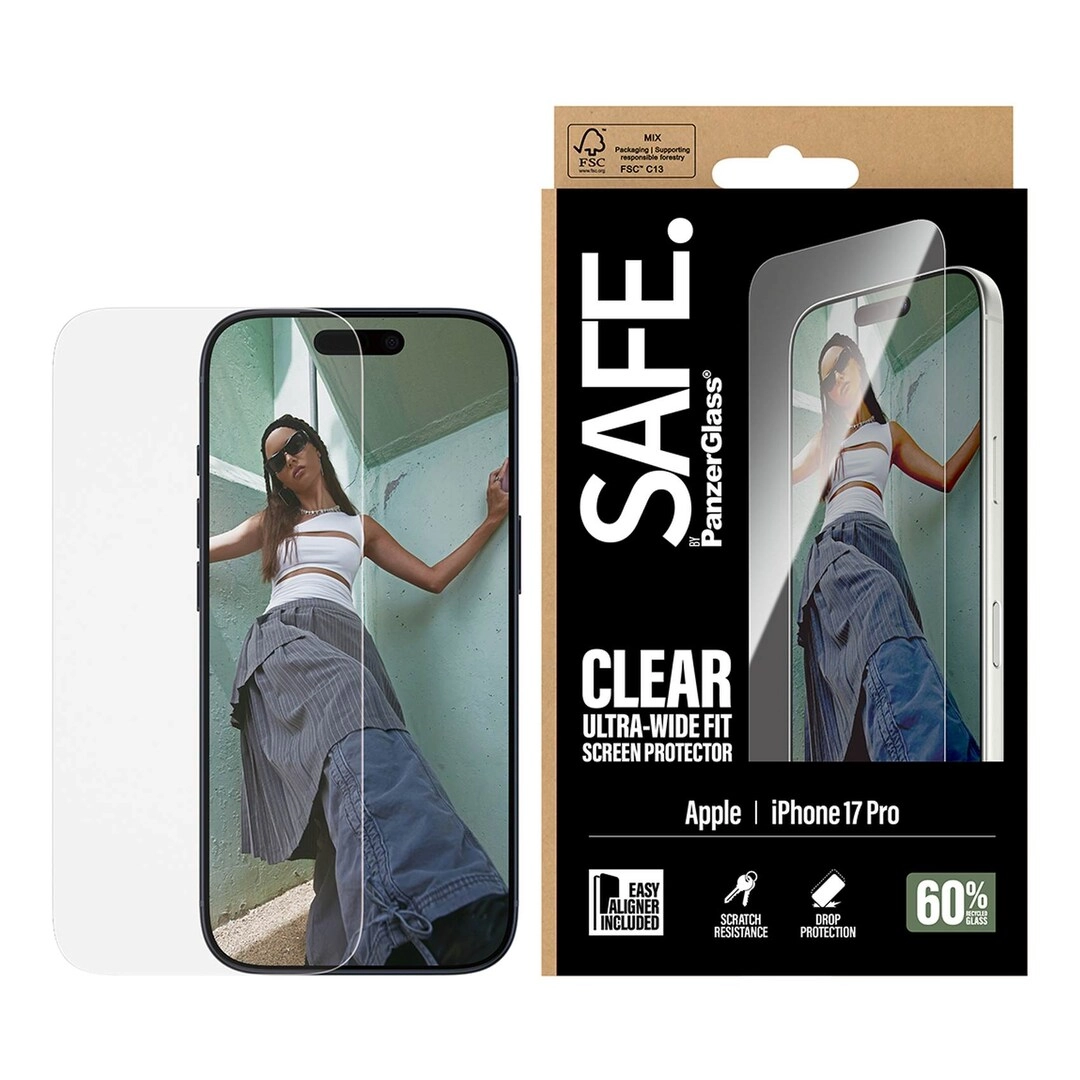 PanzerGlass Ultra-Wide Fit Screen Protector for iPhone 17 Pro - EasyAligner
