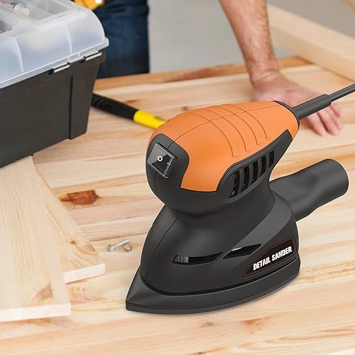 Detail Sander - 13,500RPM 16PCS Sandpapers Dust Collection