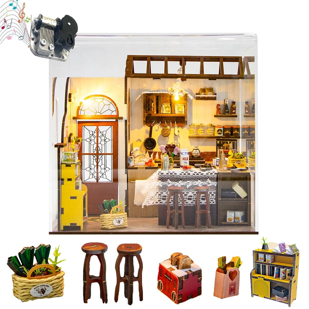 TOPBSFARNY DIY Miniature House Kit - Bakery Shop