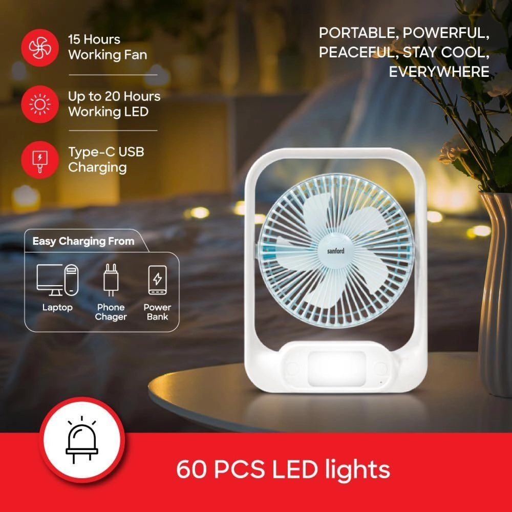Rechargeable Table Fan - 7”