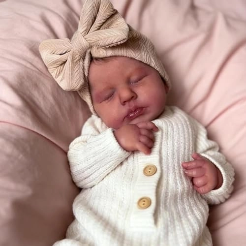 LOULOU Reborn Baby Doll - 20 Inch Soft Cloth Body & Vinyl Limbs Sleeping Ages 3+