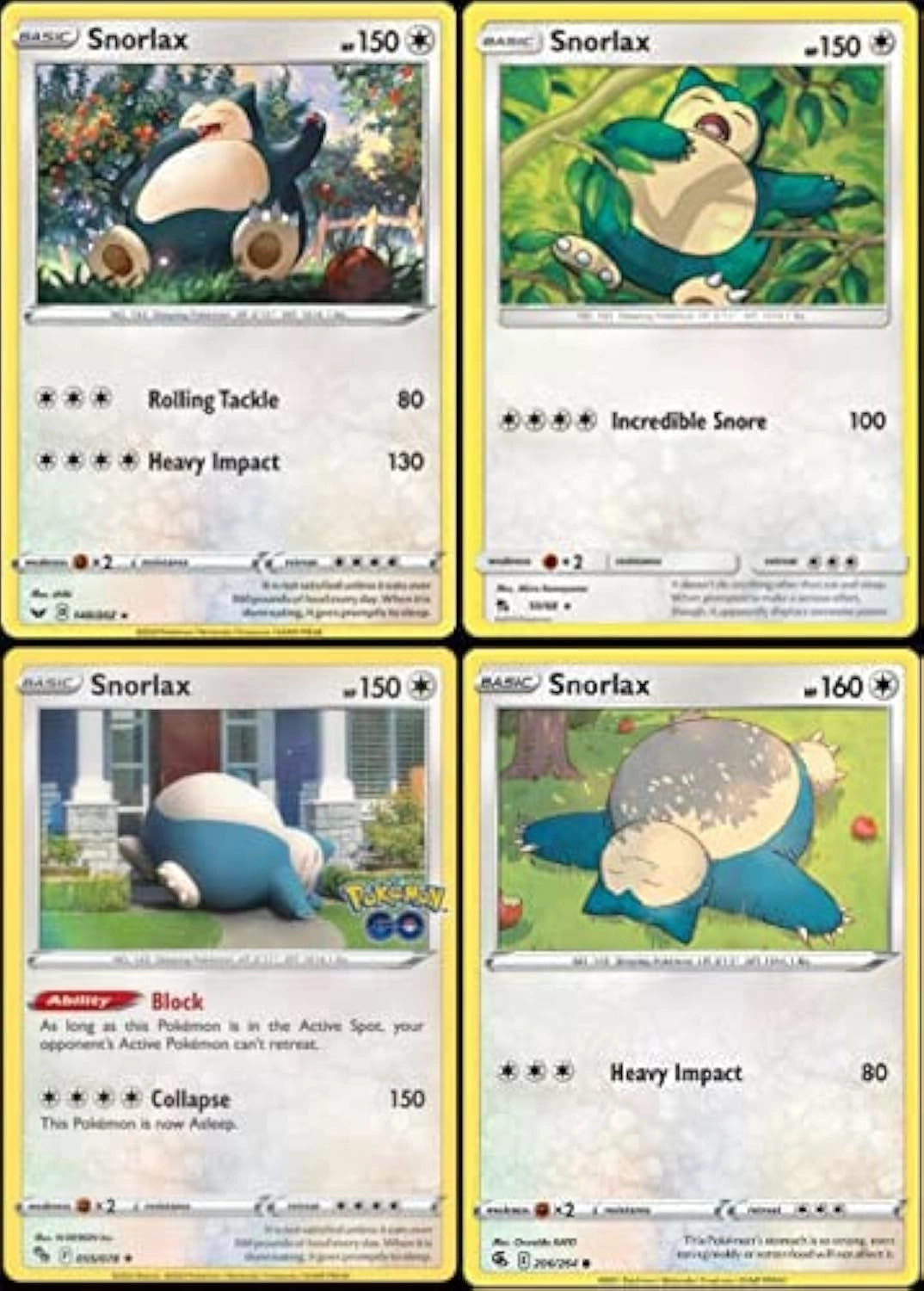 Pokémon Snorlax Doll 175/182 - 4pcs