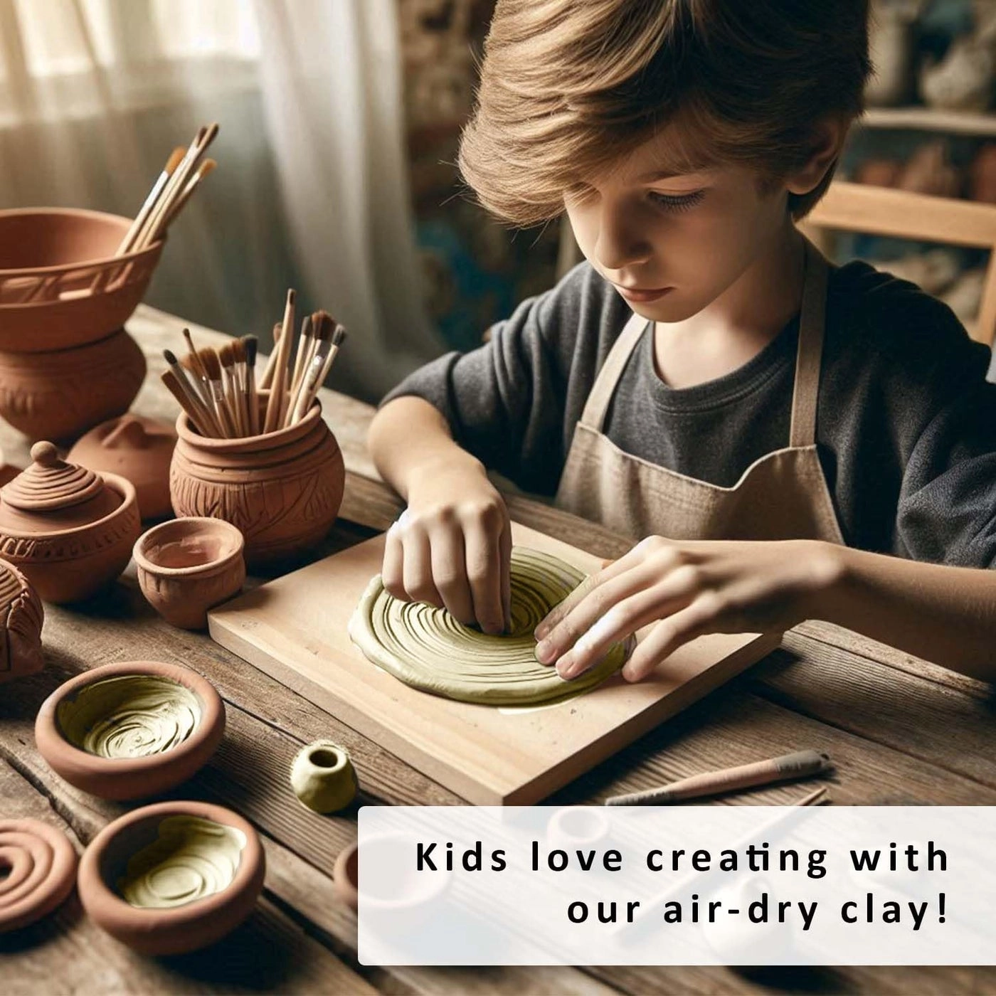 Soft Mould Air Dry Clay - 1Kg 4pcs.