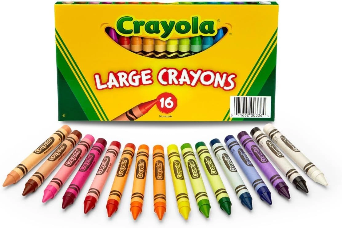 Ultra-Clean Washable Large Crayons - 16 Ct