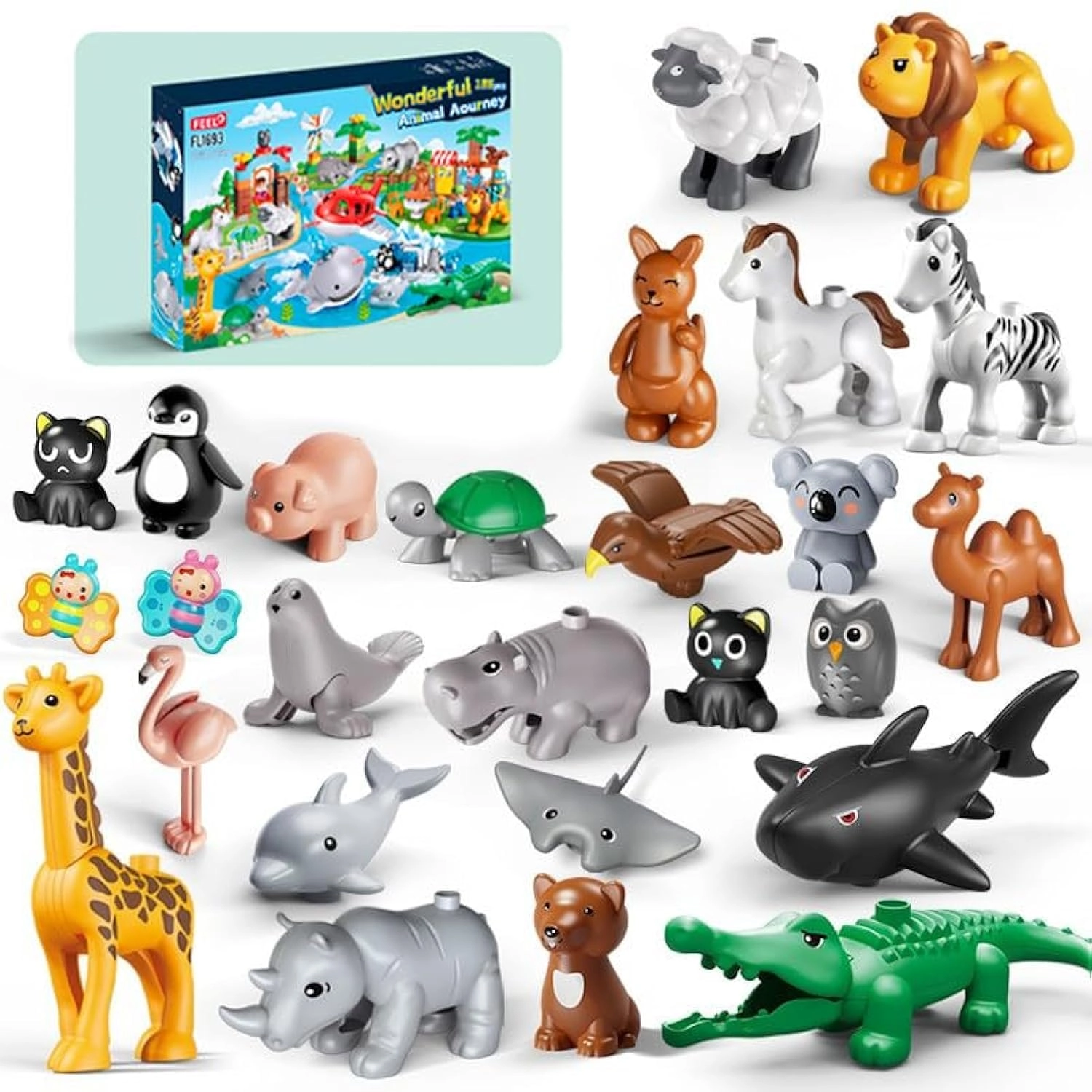 FEELO Large Zoo - 186 pcs