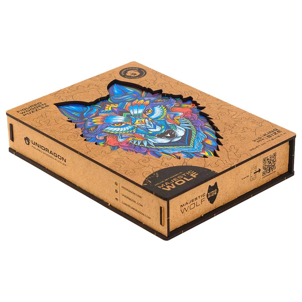 Majestic Wolf Wooden Puzzle (4107390-WOLF_KS) - 310 pcs