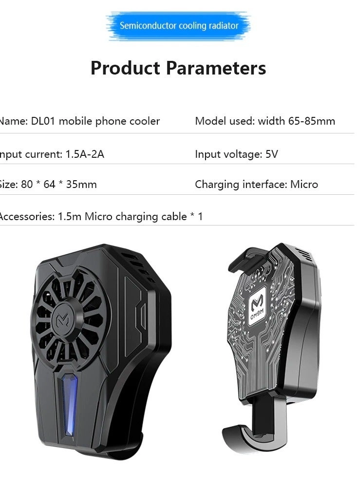 DL01 - No Noise Mobile Phone Cooling Fan