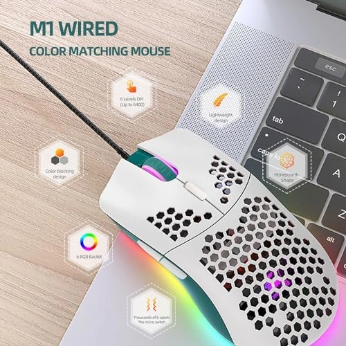 Ultra-light Honeycomb Gaming Mouse - Wired