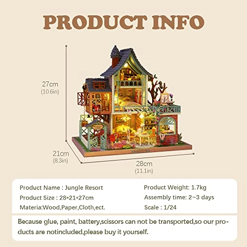 DIY Dollhouse Miniature Kit - Garden Tea House 1:24