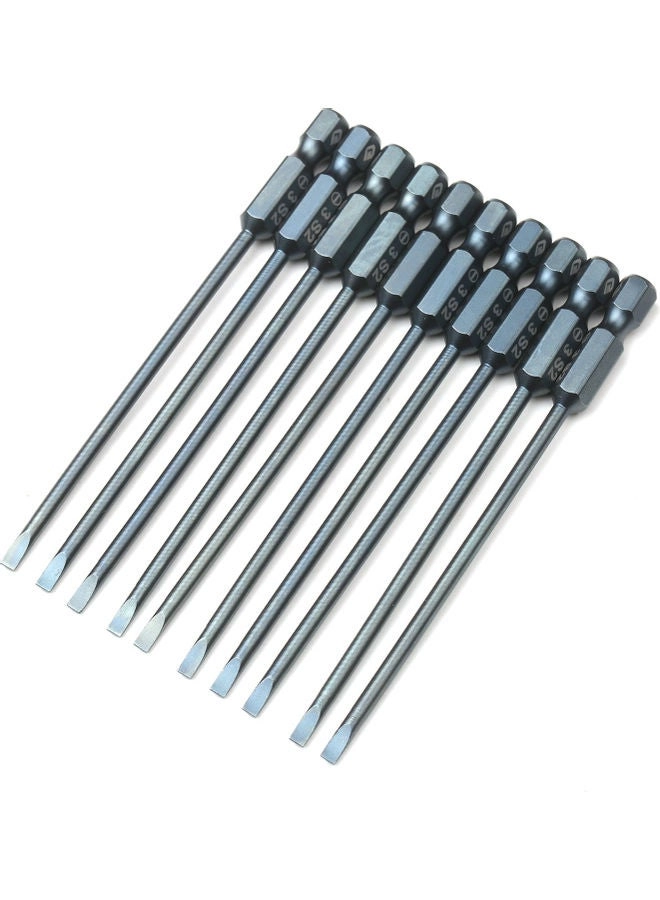 Screwdriver Bit Set - 10 Piece Grey
