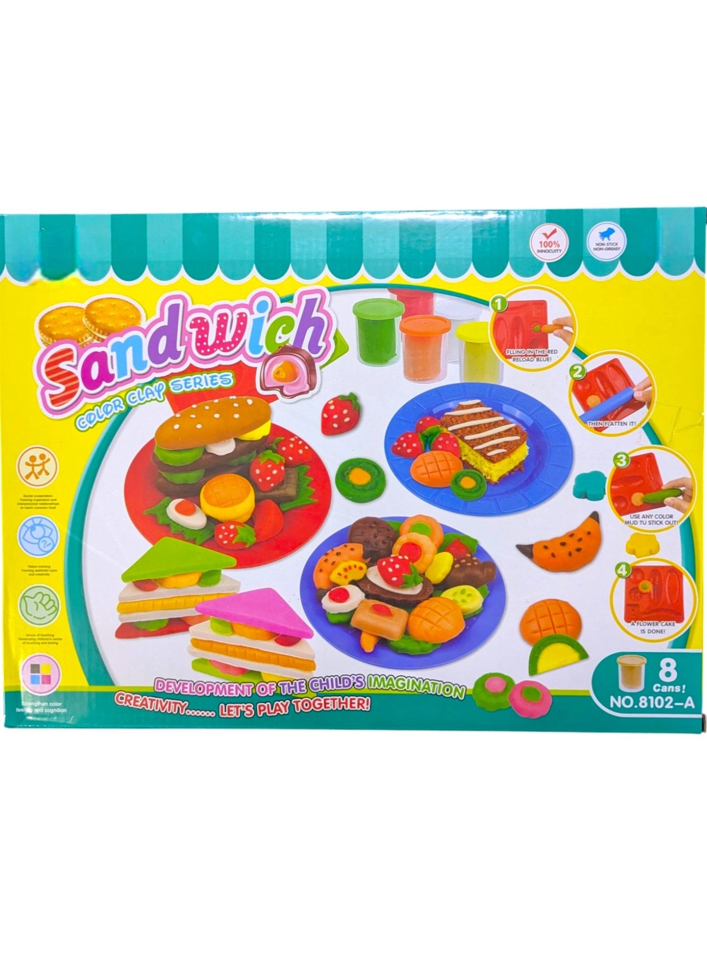Generic DIY Sandwich Breakfast Plasticine - Play Dough