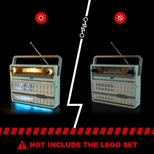 Light Kit for LEGO 10334 Retro Radio - Compatible with LEGO Icons Building Set