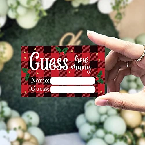 Guess How Many Christmas Theme Party Game Cards Kit - 1 piece
