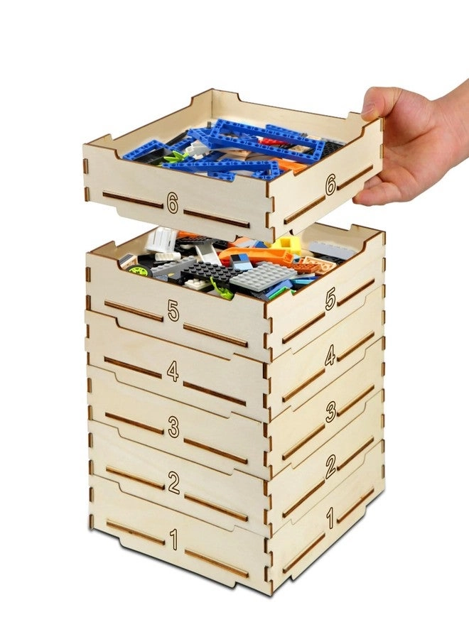 WSBXBB Sorter Sifter Box for LEGO - 6 Tray 5 Different Size
