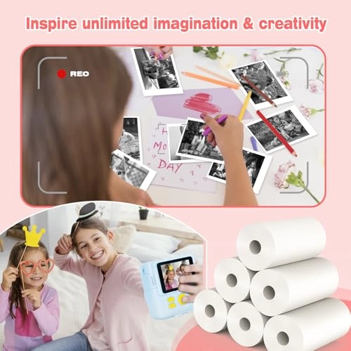 Kids Camera Instant Print Refill Paper - 16 Rolls 56mm