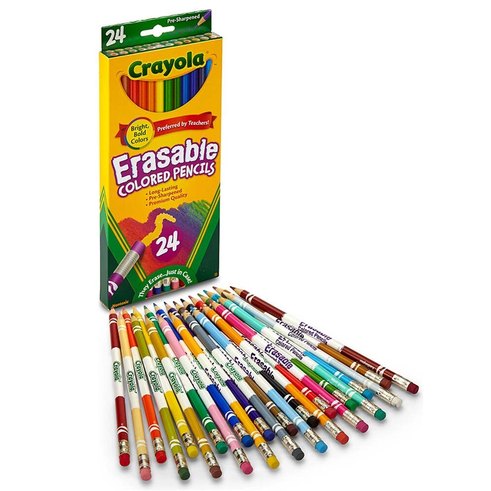 Erasable Colored Pencils - 24 Pack