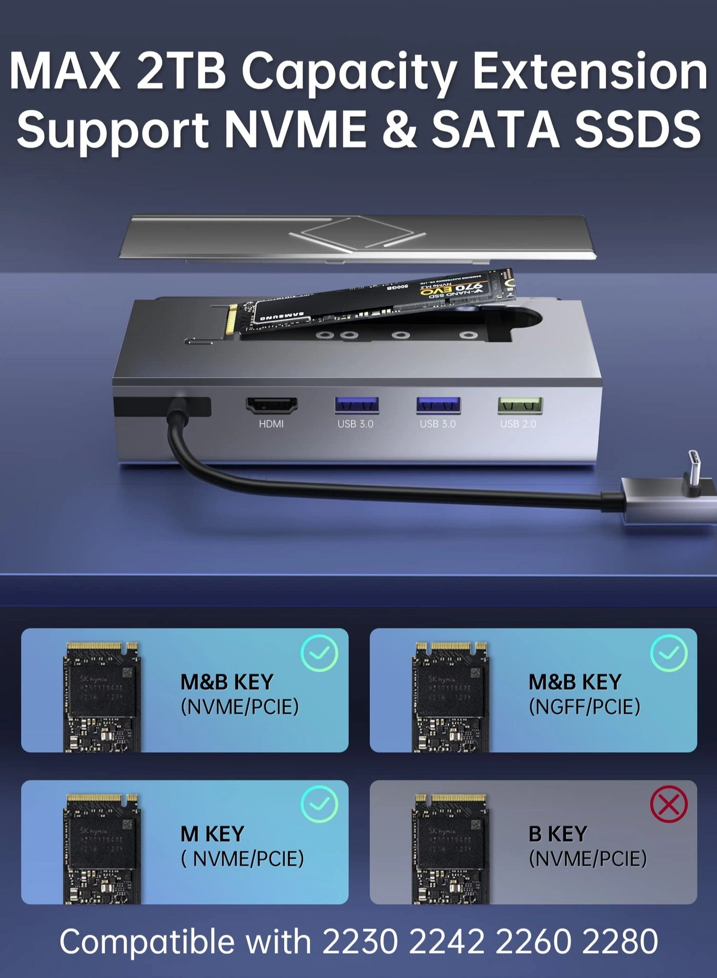 M.2 Docking Station - USB-C Valve Steam Deck