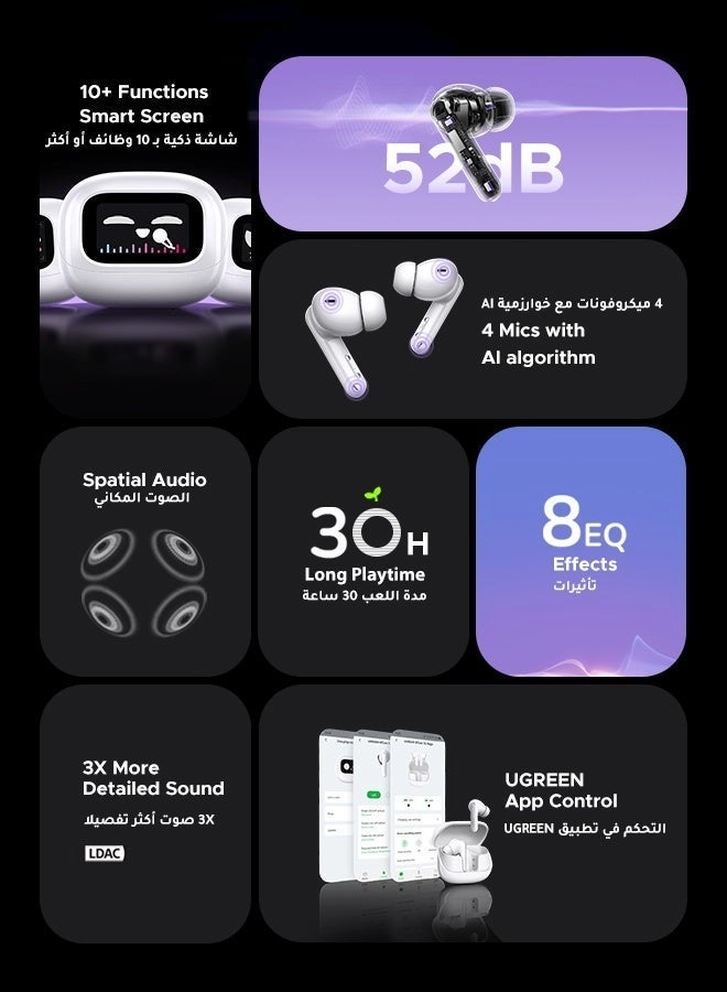 Cleaner Kit for Airpods + In-Ear Wireless Headphones - Bluetooth Active Noise Cancellation