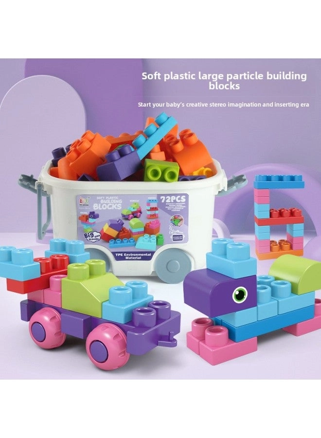 Soft Rubber Building Blocks - 72 pcs